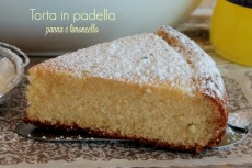 Torta cotta in padella panna e limoncello